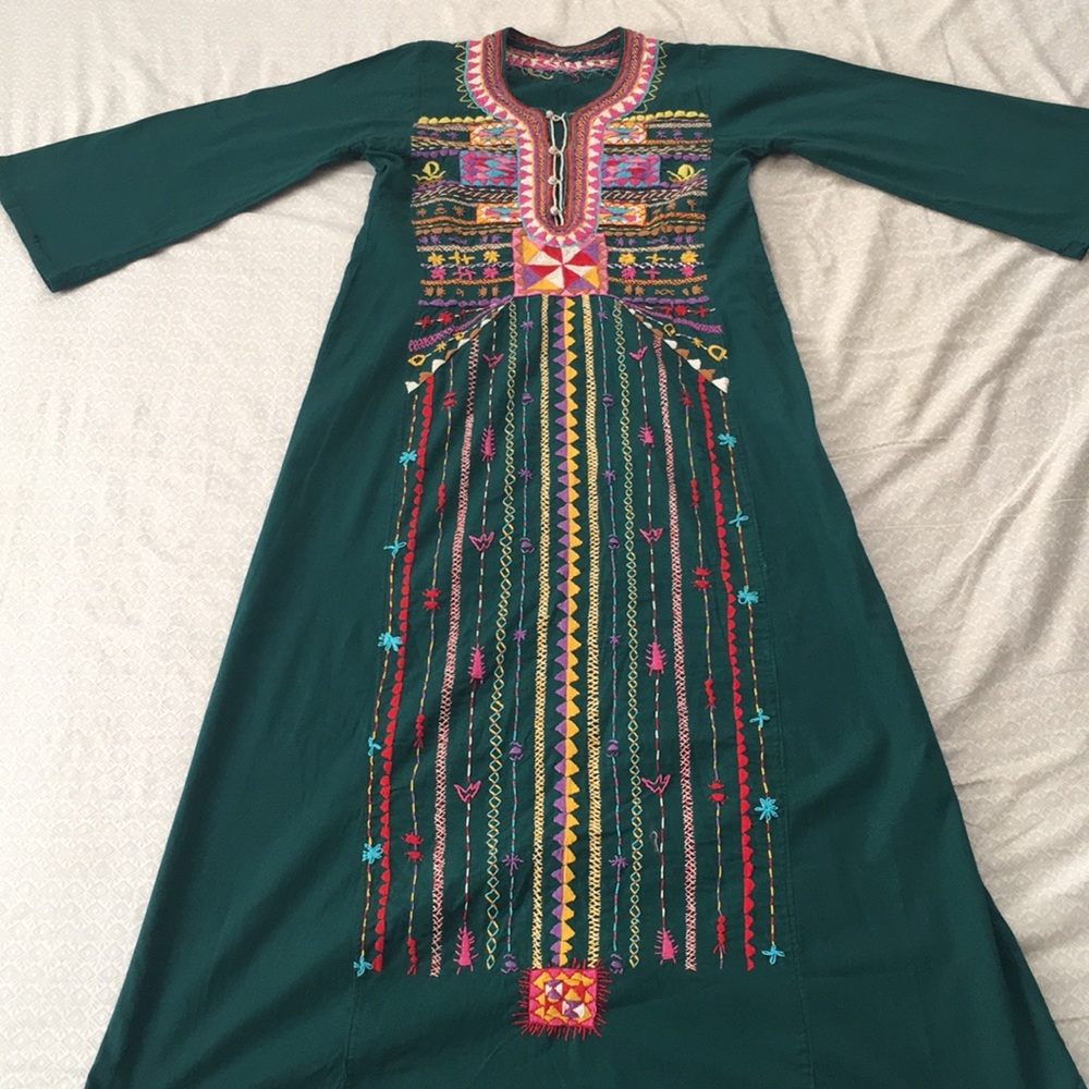 Vintage Ethnic Embroidered Dress